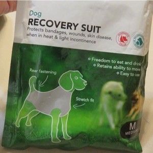 Dog Recovery Suit - Black - Medium - new, no tags